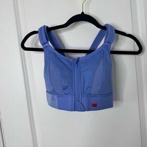 SHEFIT dazzling blue Front-Zip High Support ultimate Sports Bra medium